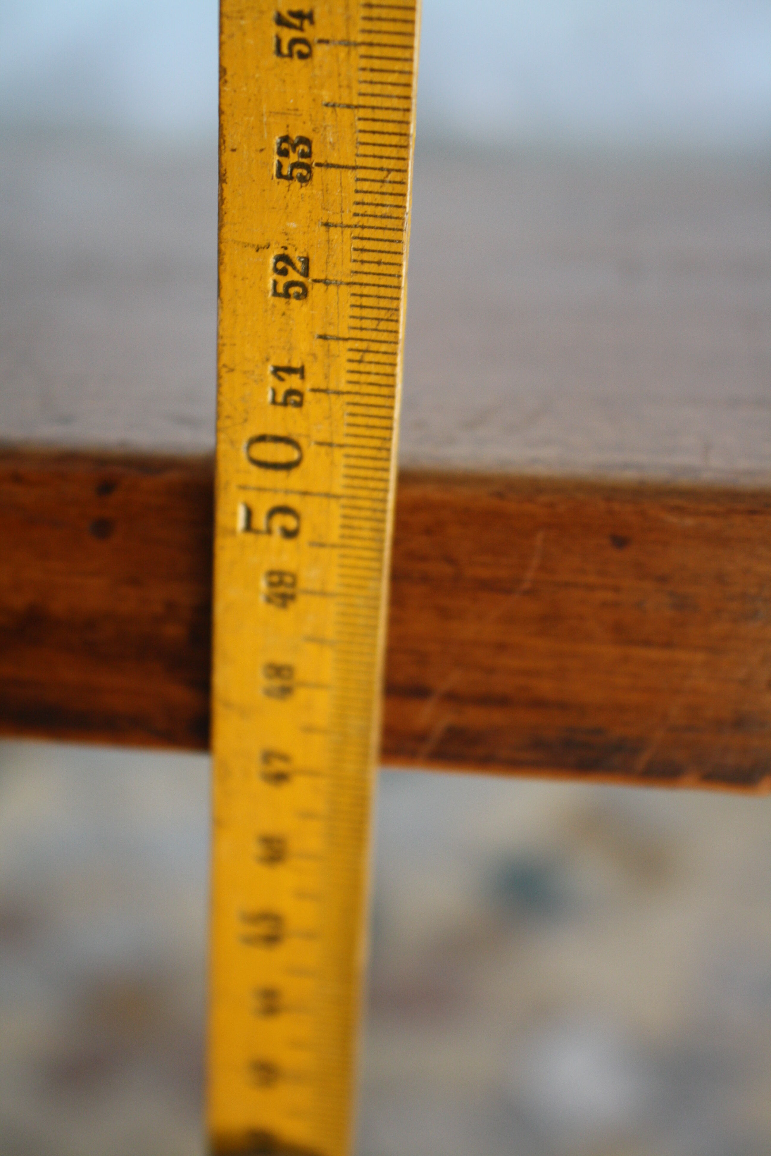 Old farm bench in cherry
