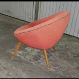 Fauteuil rond egg vintage années 50