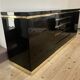 black lacquered sideboard by Jean Claude Mahey 1970