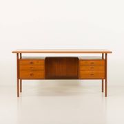 Danish teak executive desk attr. to Kai Kristiansen, 1960s
