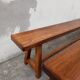 Paire de bancs de ferme ancien en chêne -2m75