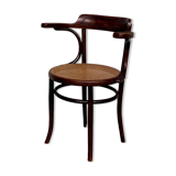 Office armchair bistrot Fischel cannée vintage cannage 1950