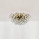 1 of 2 Amazing Golden Bubble Glass Flush Lamps by Doria