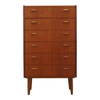 Teak chest of drawers, Danish design, 1970s, made in Denmark