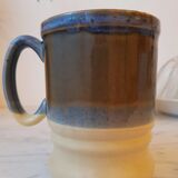 Duo de tasses, mug en grès anglais émaillé artisanal. Belle taille