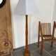 Modernist blond oak floor lamp
