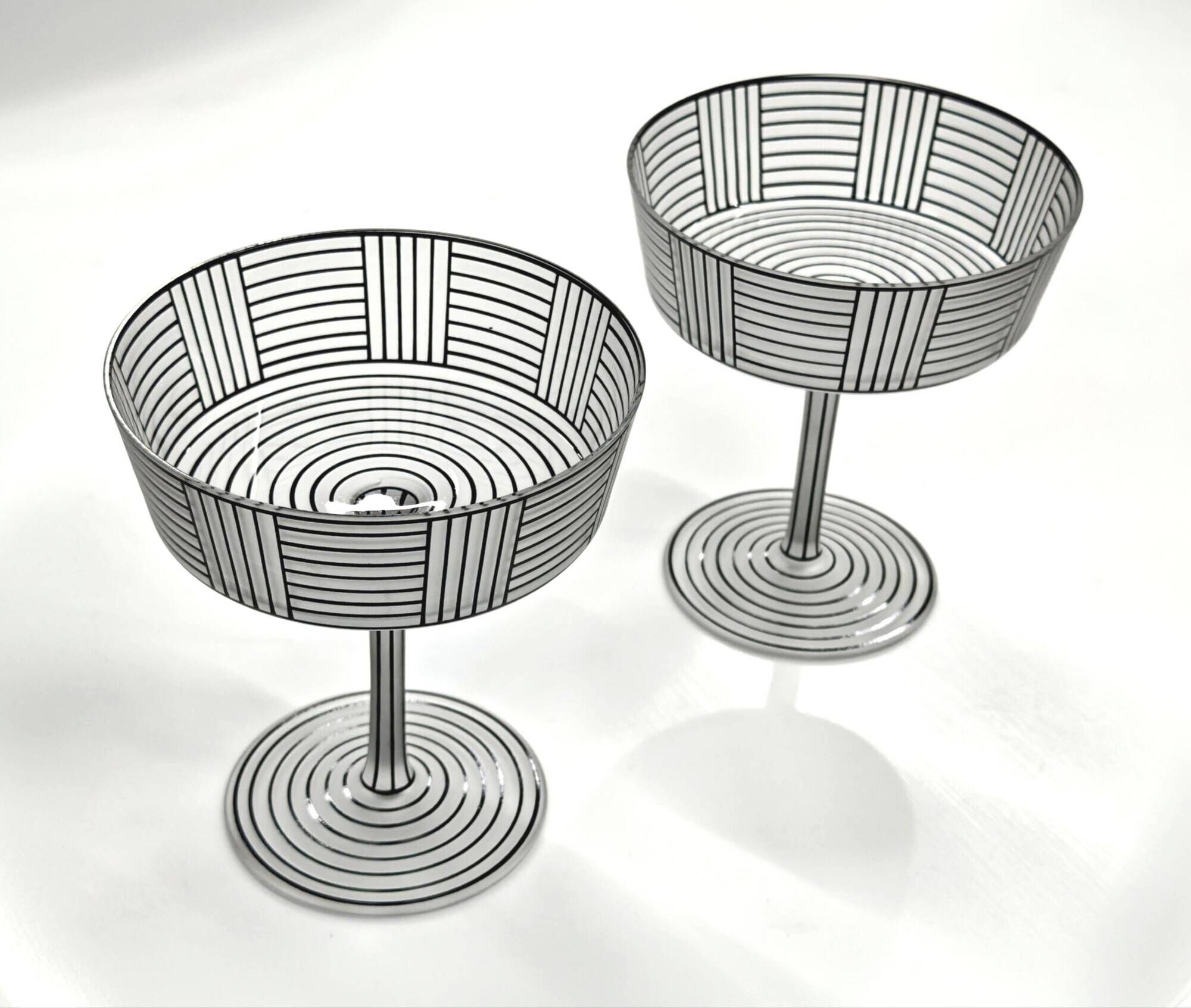 Set of 6 Champagne Coupes Series B by Josef Hoffmann for Wiener Werkstätte