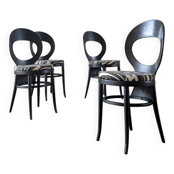 4 chaises Baumann modèle Mouette