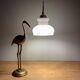 Vintage lampshade pendant light in white opaline