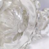 Vintage Pair of Transparent Bullicante Murano Glass Vases by Ercole Barovier