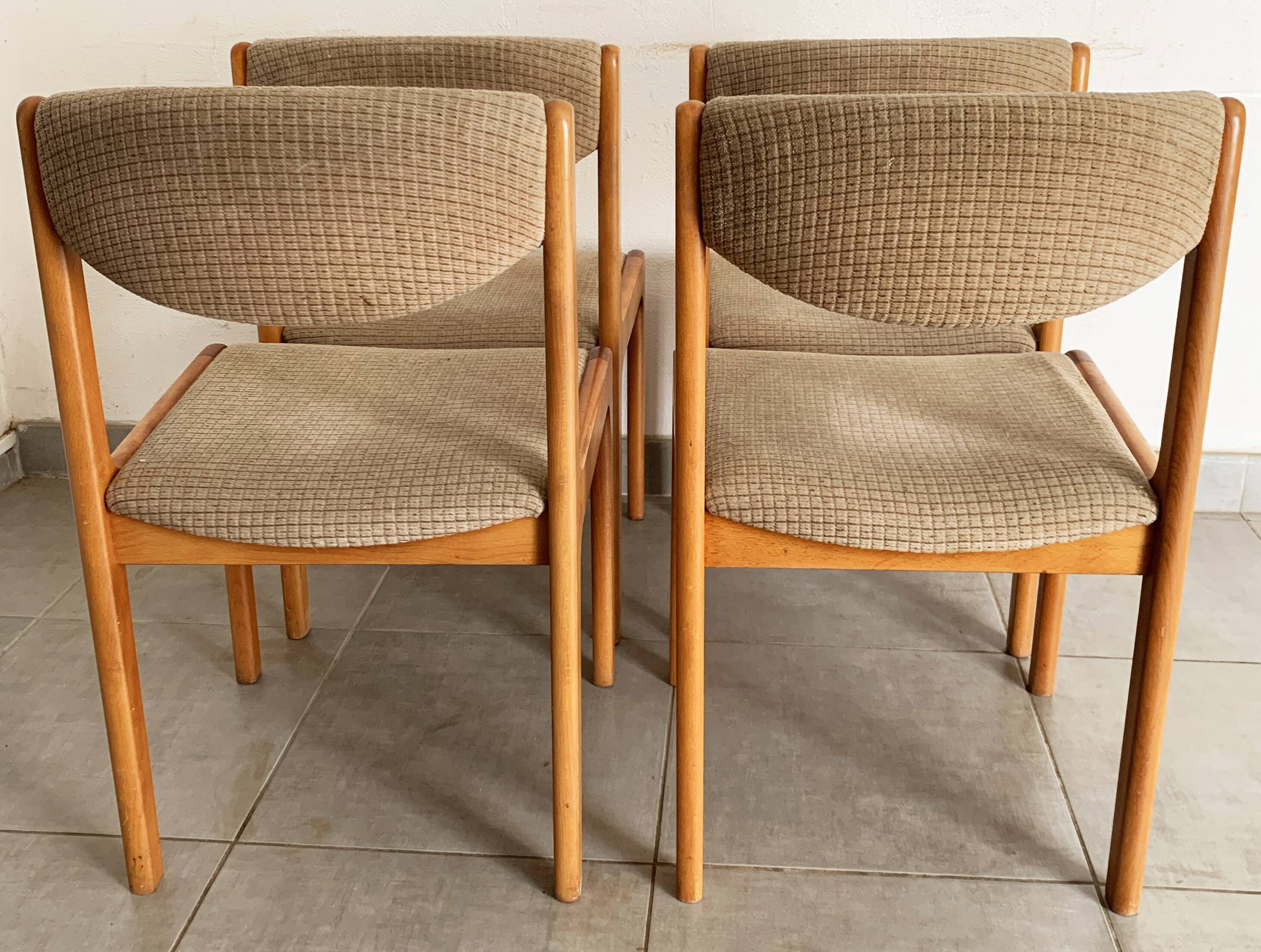 Set de 4 chaises vintage baumann des années 50
