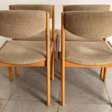 Set of 4 vintage baumann chairs from the 50s