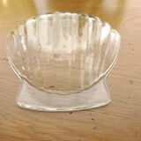 set of 6 glass scallops
