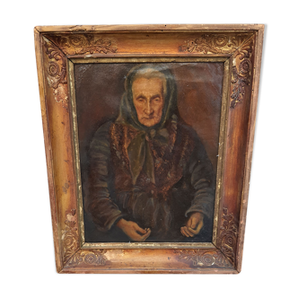 Portrait old provencal woman - late 18th