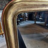 Pair of Louis Philippe period mirrors in gilded wood 1.30m x 89cm