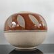 Vintage round vase in artisanal stoneware – Brutalist Design