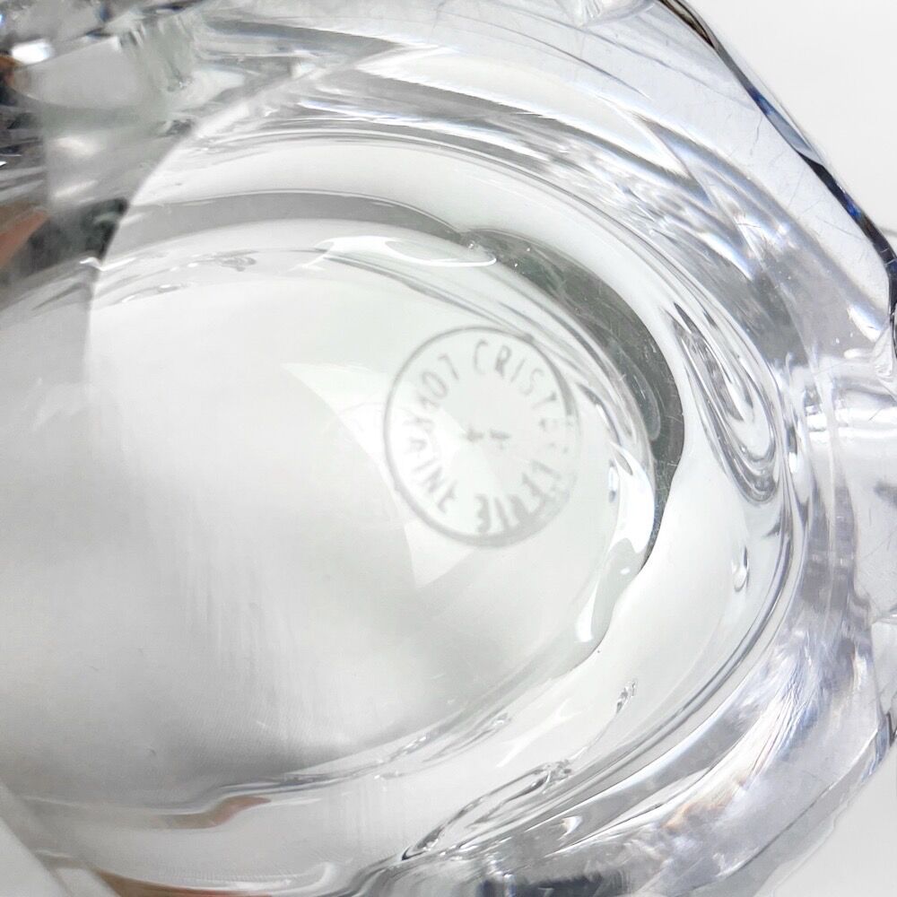 Ashtray empty-pockets organic shape Cristallerie Lorraine