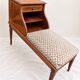Meuble d’entrée - Banc téléphone vintage en marqueterie de bois