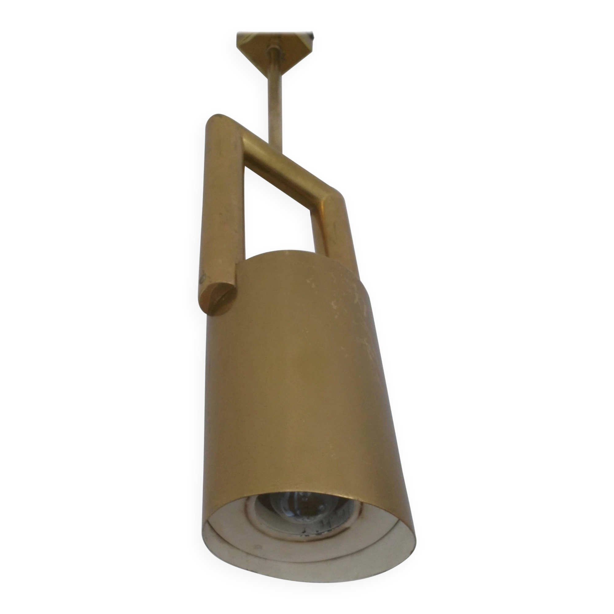 Set of Four Hotel Midcentury Design Brass Pendants, 1980s