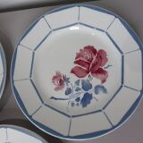 3 assiettes dessert de Digoin Sarreguemines modèle Malmaison