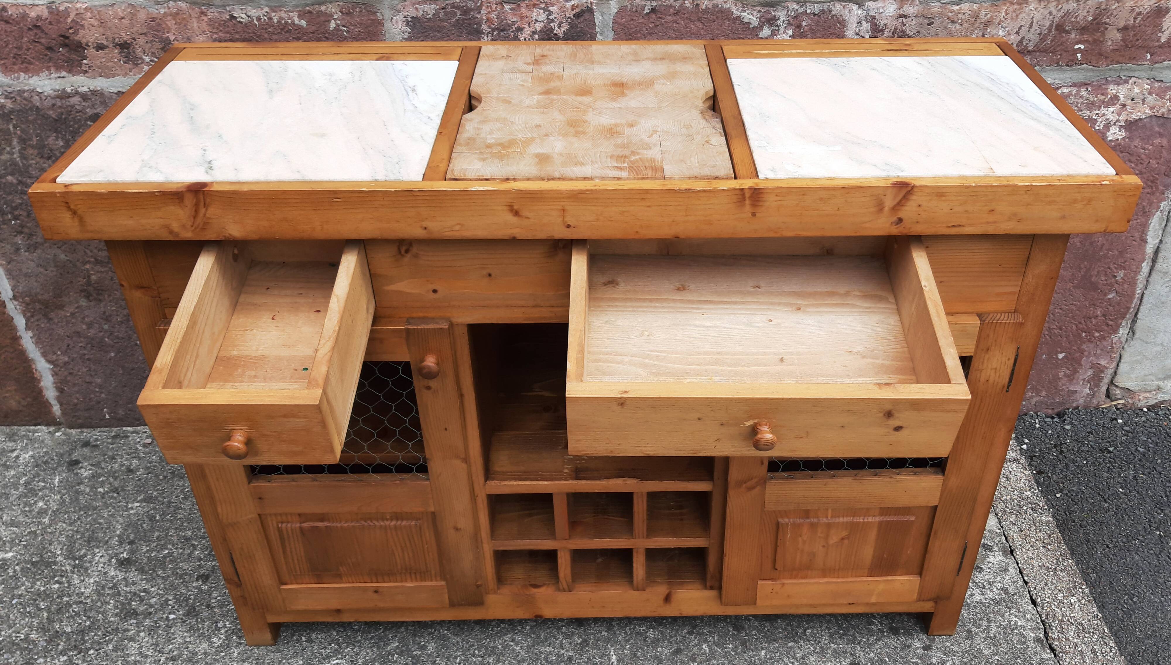 Buffet de cuisine - Billot - Table de boucher