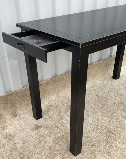 Black wooden table