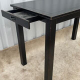 Black wooden table
