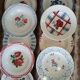 16 mismatched antique deep plates