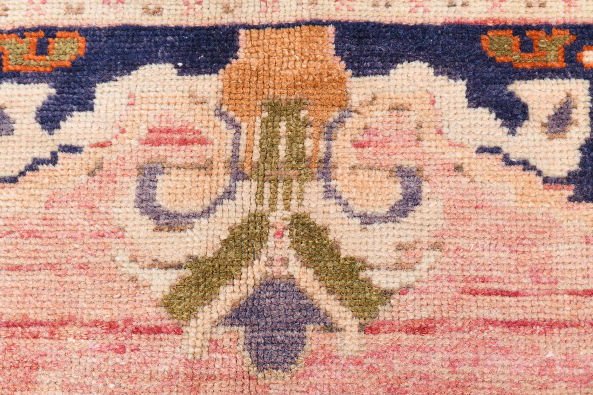 5x9 Pink & Navy Blue Soft Pastel Persian Rug, 152x272Cm SK 20089