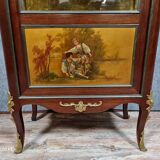 Louis XV style display cabinet stamped in mahogany and Martin varnish circa 1860