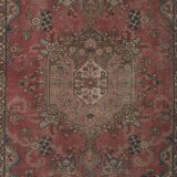 Vintage Handknotted Turkish Unusual Rug with Floral Border 4'5" X 6'4"