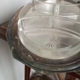 Silver metal aperitif serving tray