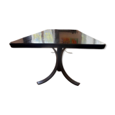 Large dining table in BS Style made of black oak and iron.