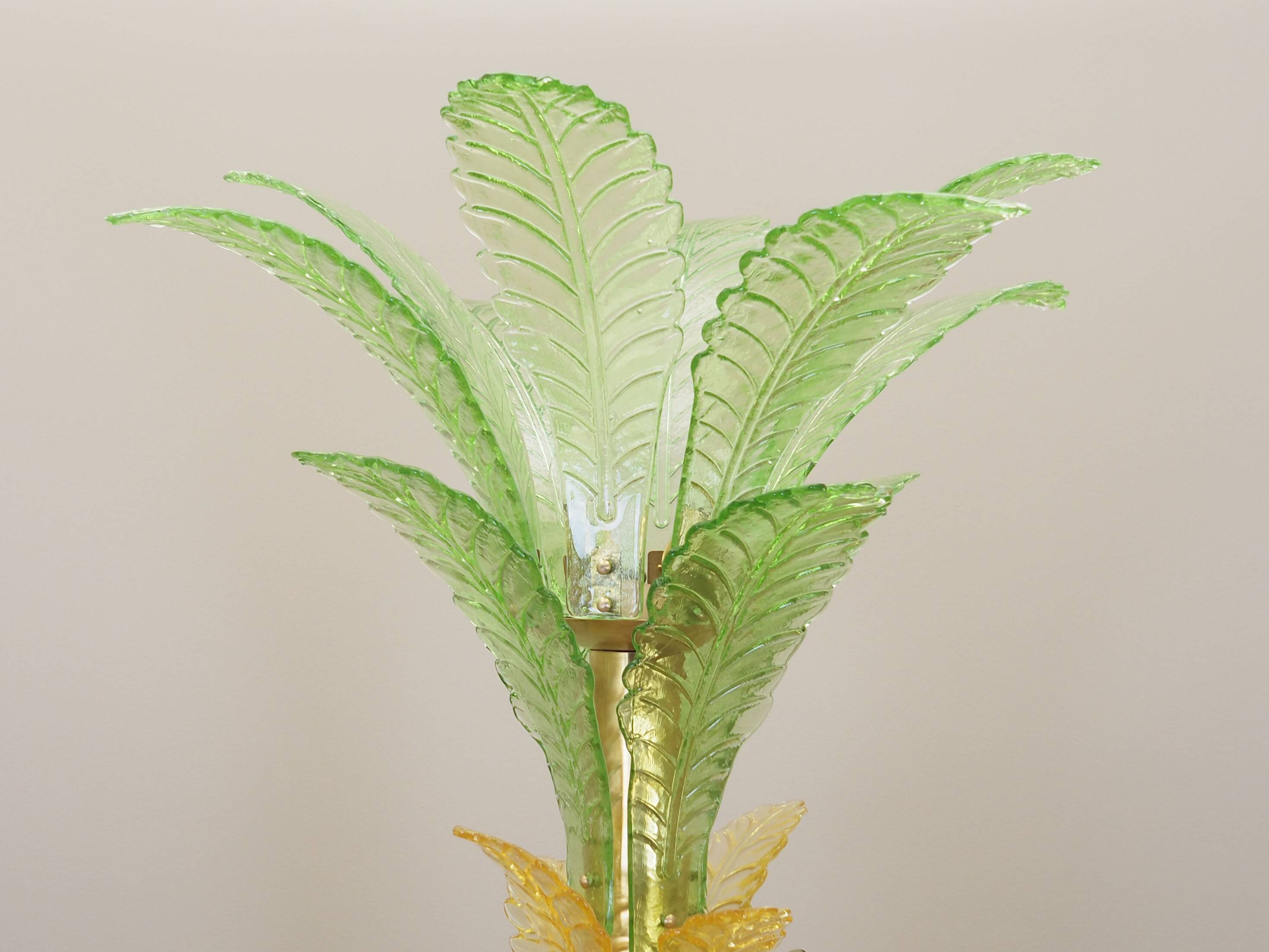Palma lamp, Murano glass, Italian design, 1970s, manufacture: Italy