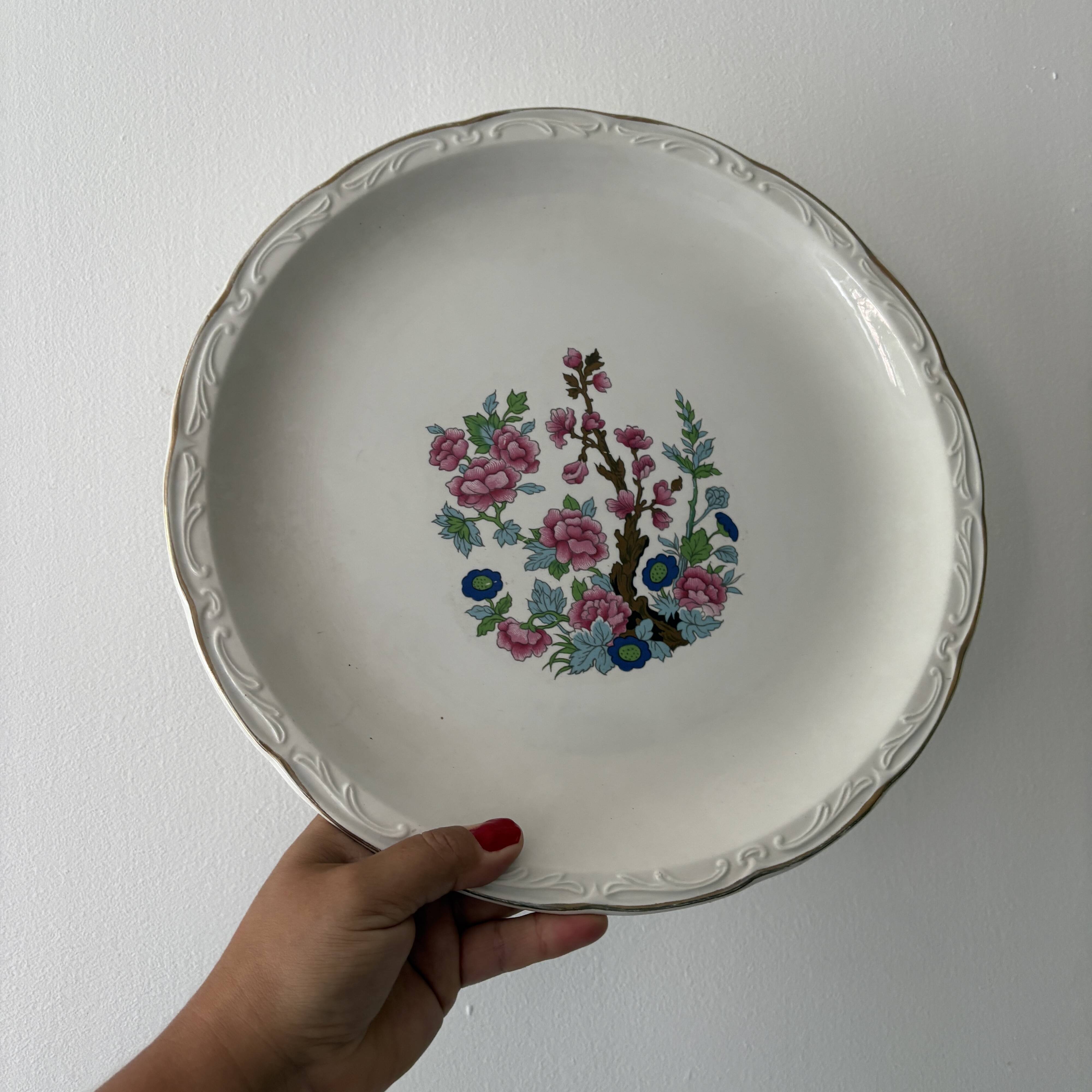 Set of 3 vintage plates, "Indian Tree" pattern by Digoin