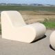 Pair of vintage armchairs, 1970s, faux leather