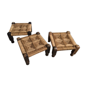 Lot of 3 berber stools