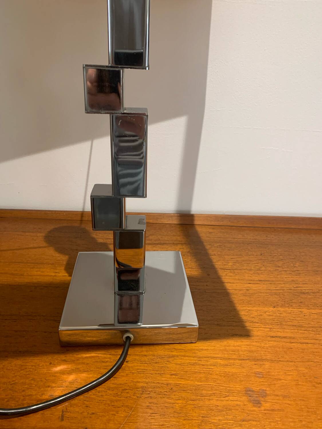 Vintage space age modernist chrome lamp circa 1970