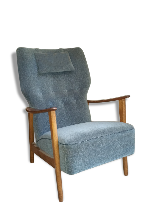 Fauteuil scandinave easy chair Suedois de Folke Ohlsson pour DUX DUXELLO vintage années 50 60