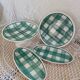 Set of antique Scottish tile dishes