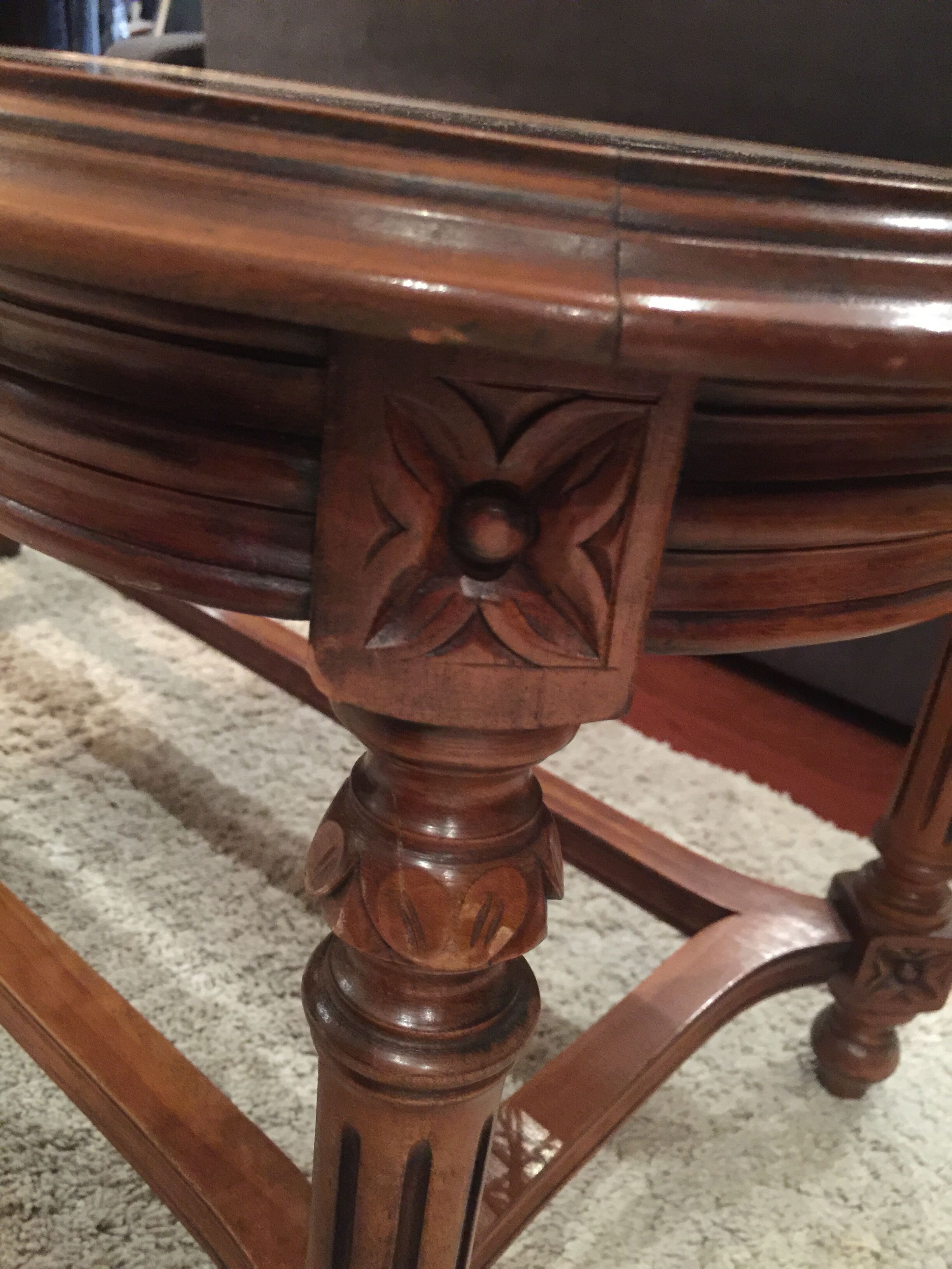 Table basse louis XVI en cannage