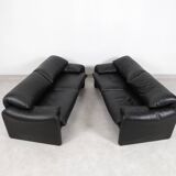 Ensemble de 2 canapés Cassina Maralunga 2,5 places - cuir noir