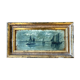 Tabeau ancien - marine - cadre bois doré