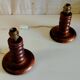 Pair of solid wood table lamp bases - mid 20th century.