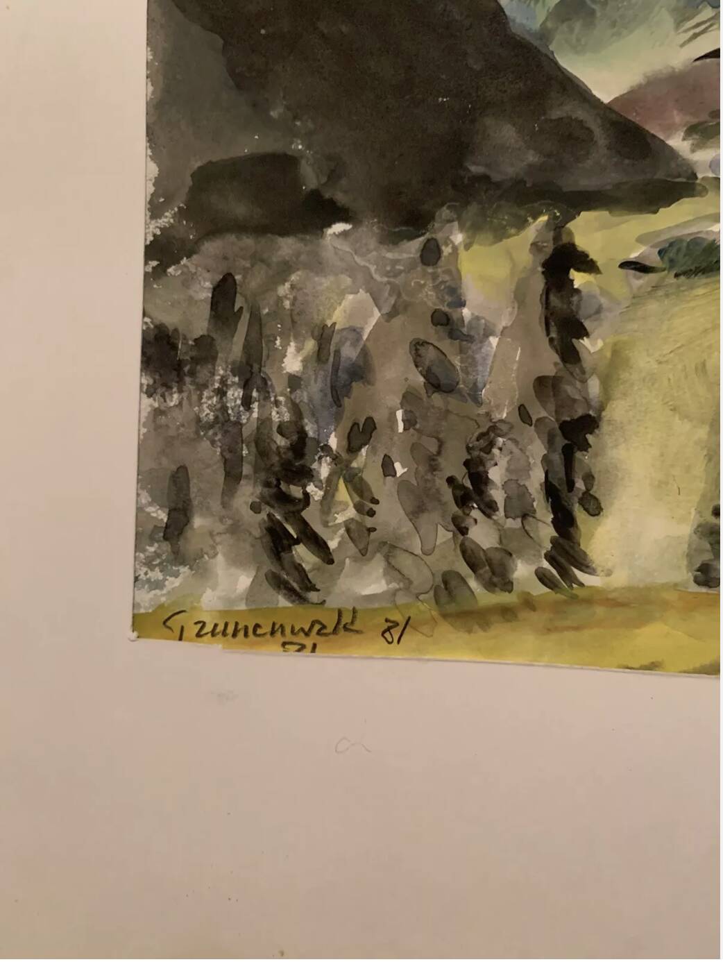 Jean Jacques GRUNENWALD (1911 - 1982)  - Aquarelle - Paysage