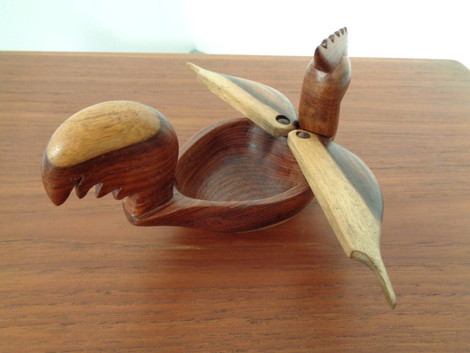 Danish Filigree Teak, Oak, and Rosewood Box, 1960s