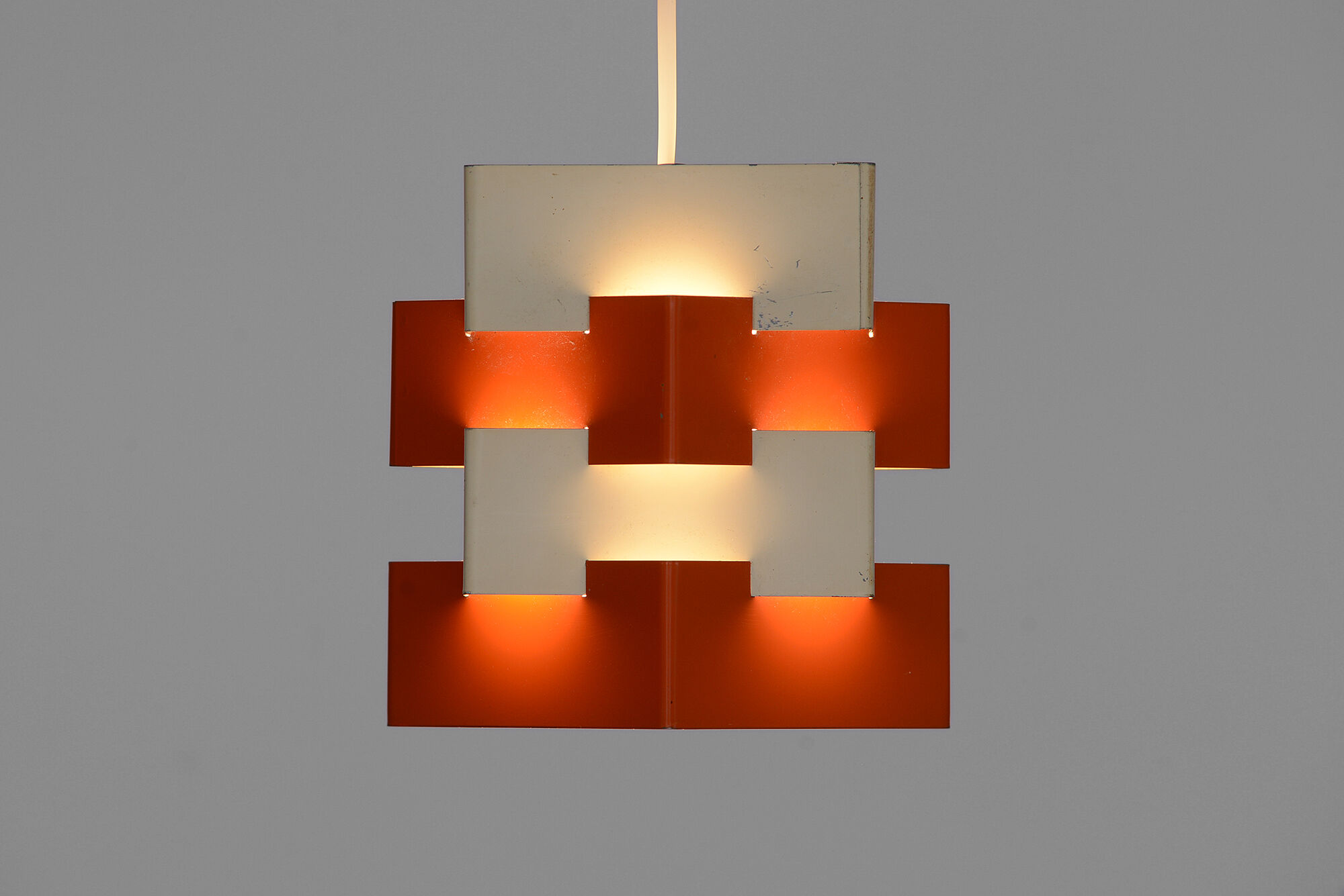 Metal pendant light "Nift" by Kronobergsbelysning. Sweden 1960s