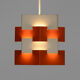 Metal pendant light "Nift" by Kronobergsbelysning. Sweden 1960s