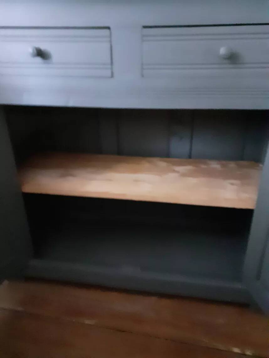 Vintage gray Parisian sideboard