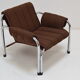 Fauteuil chromé du milieu du siècle par Viliam Chlebo pour Kodreta Myjava, années 1980.